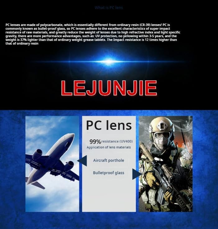 LEJUNJIE Airsoft Goggles, Tactical Safety Goggles Anti Fog Paintball Goggles with 3 Interchangeable lens Hunting Cycling - Image 2